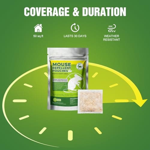 Mice Repellent Pouches, Peppermint Oil Rodent Repeller, Natural Pest Control for Rats Squirrels Insects, Indoor Outdoor Mouse Deterrent, Pet & Family Safe Alternative to Traps & Poison, 10 Packs - Thumbnail 6