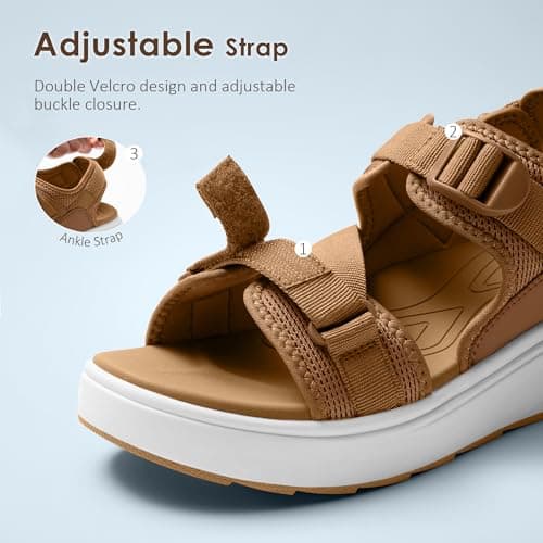 Vilanva Women's platform sandals Brown Size 7 - Thumbnail 4
