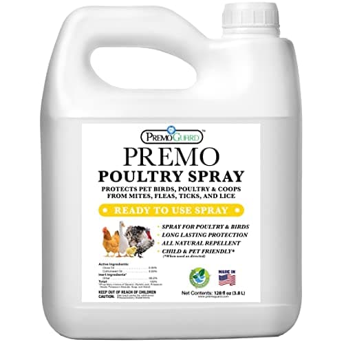 Premo Guard Poultry Spray - 128 oz - Kill Scaly Leg, Mites, Fleas, Lice, & Other Pest on Chickens and in Coops - Natural Plant Based Oils for Control, & Prevention - Family Safe with No Egg Withdrawl - Thumbnail 2