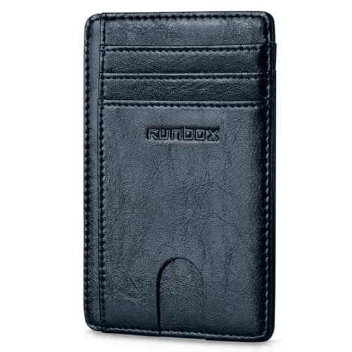 RUNBOX Slim Minimalist Front Pocket RFID Blocking Leather Wallets for Men and Women Card Holder Wallets Gifts for men - Image 1