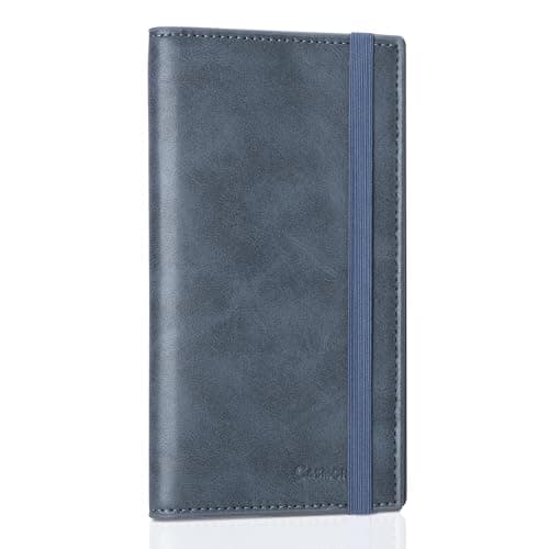 CASMONAL Checkbook Covers for Personal Checkbook Holder RFID Blocking Premium Leather Checkbook Cover for Duplicate Checks - Image 1