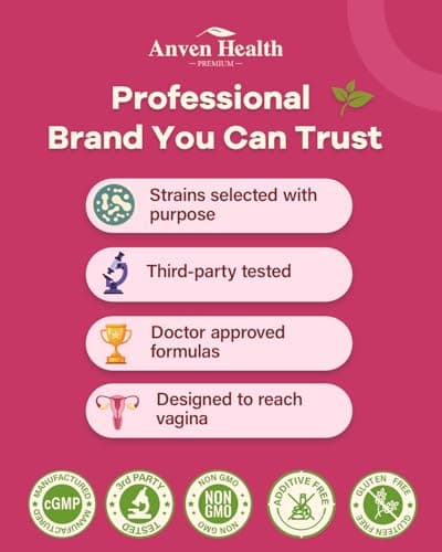 Anven Health Vaginal Probiotics for Women pH Balance with Prebiotics - 60 Billion CFU for Odor, Yeast & Digestion - Cranberry for Urinary Tract & Hormonal Balance - Vegan & Non-GMO | 90 Capsules - Thumbnail 6