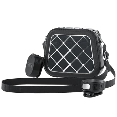 TANALAZ S1 25W Voice Amplifier with Wireless Magnetic Dual Lavalier Microphone, Portable Bluetooth Speaker and Microphone PA System with Shoulder Chain for Classroom Meeting Training Speech Guide