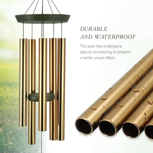 Memorial Wind Chimes for Outdoor & Gifts – Engraved Tree of Life, 36” Durable Metal Chimes with Soothing Melodies, Waterproof & Customizable Tones - Thumbnail 3