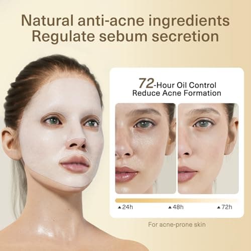 BHMNDSKY Acne Repair Mask,Deep Clean Pores,Oil Control, Overnight Face Mask Glow Skin- Elasticity, Repair,Hydrating, Firming and Moisturizing Skincare, 28g, 5ea - Thumbnail 2