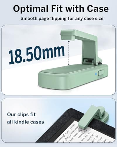 [Case-Friendly] Remote Control Page Turner Ring for Kindle Paperwhite Oasis Scribe Kobo eReaders, Camera Camcorder Remote Controls, Page Turner Clicker for iPhone ipad Tablets with Storage Bag Green - Thumbnail 4