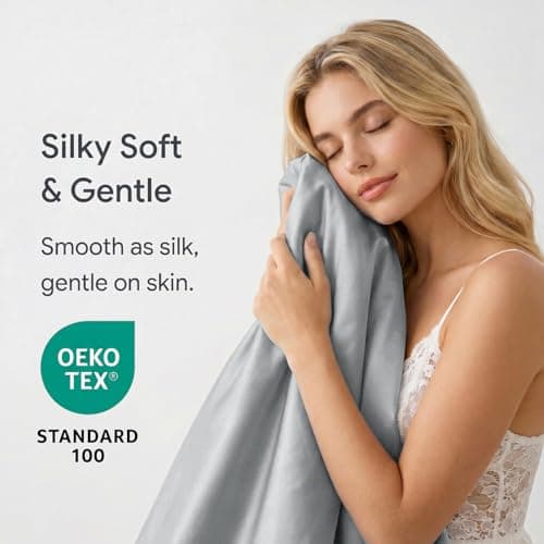 Cooling Comforter for Hot Sleepers & Night Sweats, Breathable Lightweight Cooling Blanket for Menopause & Summer, Soft Cool-to-Touch, Oeko-TEX, Grey, 60x80 Inches - Thumbnail 5