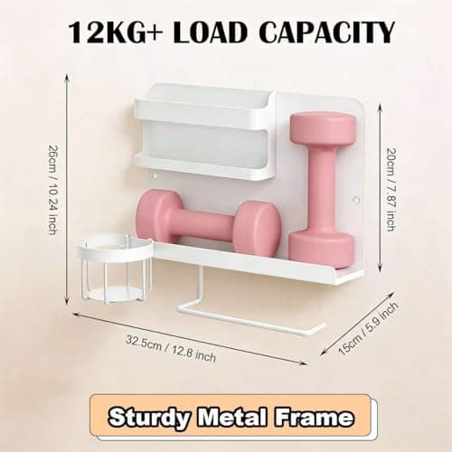Bedside Wall Organizer,Floating Bedside Shelf Wall Mount Organizer,Cute Room Decor Aesthetic,Girls Room Decor, Cool Stuff for Bedroom Storage and Organization - Thumbnail 2