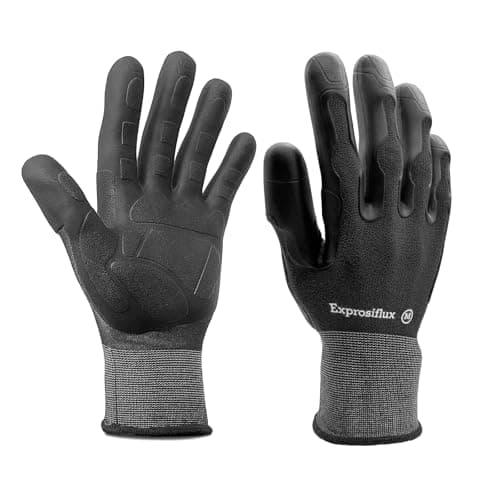 Exprosiflux 2 Pairs Thickened Non-Slip Gardening Gloves, Recyclable TPE Coating, Durable Breathable Work Gloves for Weeding, Planting, Landscaping & Yard Work, Universal Fit, Black - Image 1