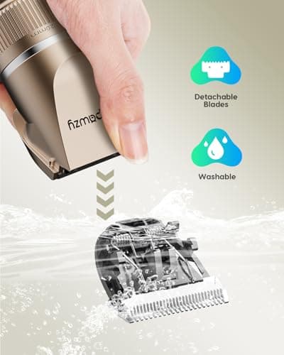 Jovipawzy Dog Clippers Low Noise, 2-Speed Quiet Dog Clippers for Grooming Kit Cordless Rechargeable Hair Clippers Shaver Trimmer for Small & Large Dogs,Cats and Animals (Gold) - Thumbnail 6