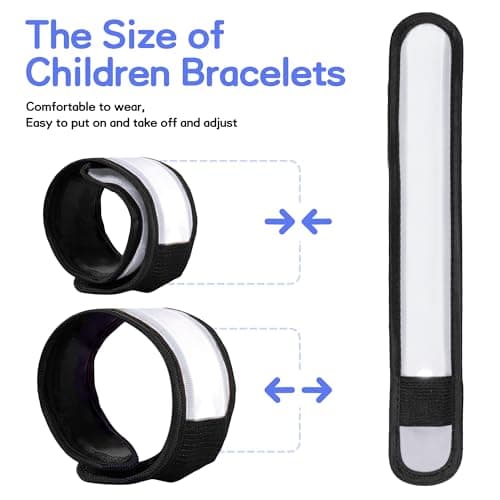 esonstyle 6 PCS LED Slap Bracelets, White LED Light Up Bracelets for Kids, LED Wristbands for Kids Walking, Running, Concerts, Camping - Thumbnail 5