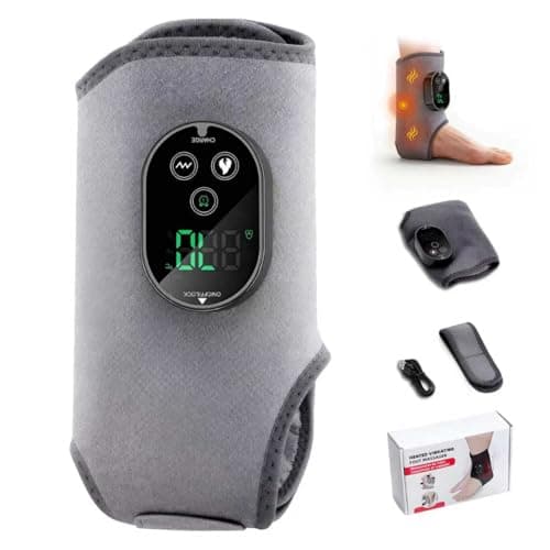 Ameilika Version 3-in-1 Foot Massager with Super Long Battery Life, USB Charging Port Black 3 Vibration Modes 6-Speed Temperature Control Circulation and Pain Relief for Foot Relaxation (Grey) - Image 1