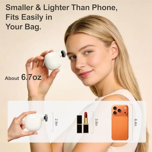 CottonHK Portable Mini Massage Gun, Handheld Percussion Massager with 4 Heads 4 Speeds, USB-C Rechargeable Muscle Massager for Neck, Shoulders, Back, Legs, Travel, Office, Home - Thumbnail 2