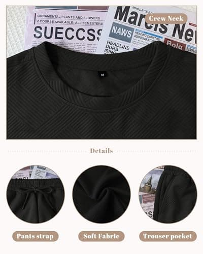 Aiyino Men’s 2-Piece T-Shirt & Shorts Set – Casual Track Suit for Summer - Thumbnail 6