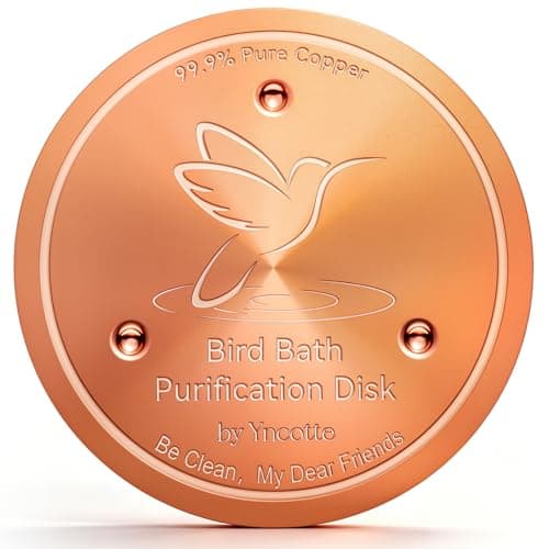 Yncotte Bird Bath Copper Disk, 0.6mm Reinforced 99.99% Pure Copper Cleaning Disc Plate for Physical Safe Water Purification All-Season for Outdoor Wildlife Bird Bowls Birdbaths Solar - Image 1