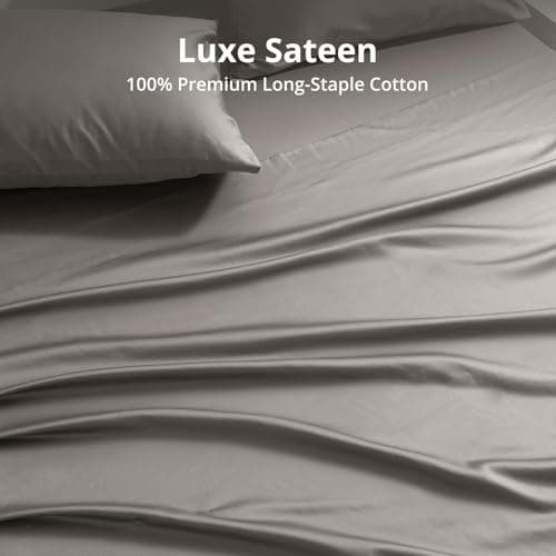 CieloCloud Queen Bed Sheets Set, 4PCS 100% Egyptian Long-Staple Cotton Bedding Sheets with Dual-Lock System, Luxury Soft and Comfort, 1000 Thread Count, Deep Pocket Fits 8" to 17" Mattress - Thumbnail 3