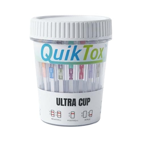 QuikTox Ultra Cup Multi-Drug Screen Test, 8 Panel, 25 Pack