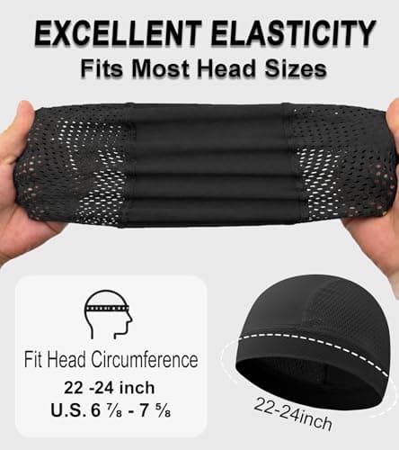choshion Cooling Skull Caps Helmet Liner Breathable Mesh Stretch Beanie Quick Dry Headwear for Men and Women Cycling Cap - Thumbnail 6