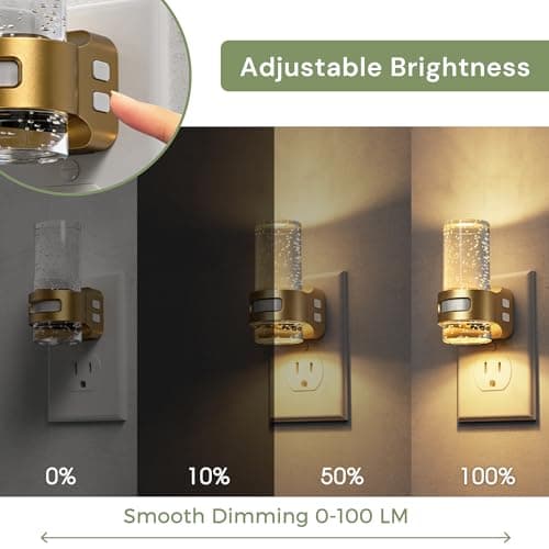 L LOHAS LED Motion Sensor Night Light, 4 Pack Bubble Night Lights Plug into Wall,3CCT Color Temperature Change MINI Night-Light,Dimmable Nightlights with Dusk to Dawn Sensor for Rooms Bathroom Hallway - Thumbnail 5