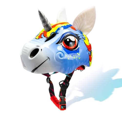 Unicorn Toddler and Kids Bike Helmet Adjustable and Multi-Sport for Child Boys and Girls.for Bicycle Skateboard Skating Scooter Helmet with Rear Light - Image 1