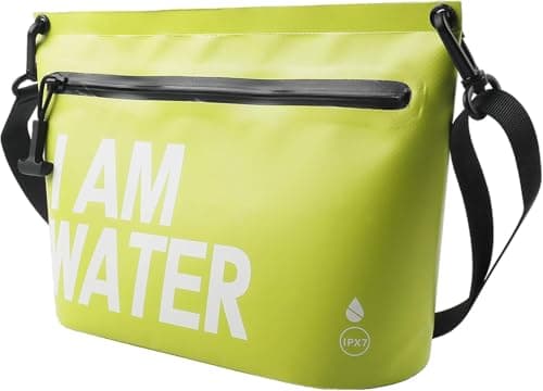 UOEPOWA 6L Water-Resistant Travel Pouch, Splashproof Zipper Toiletry Bag, Lightweight Splash-Resistant Organizer for Beach, Pool, Travel Essentials Yellow - Image 1