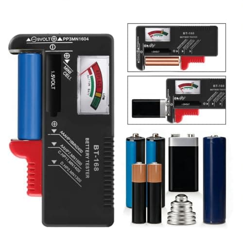 2Pcs Battery Tester Checker, Universal Battery Checker for AA AAA C D 9V 1.5V Button Cell Household Batteries Smal Electrical Monitor Meter Equipment (Requires No Battery for Operating) - Thumbnail 5