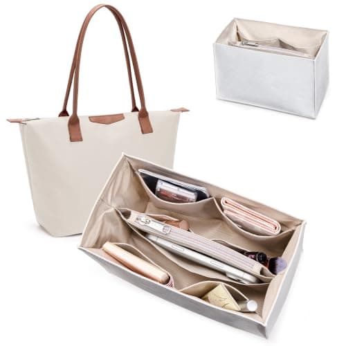 Purse Organizer Insert, Water-Resistant Bag Insert with Paper-Like Fabric - Image 1