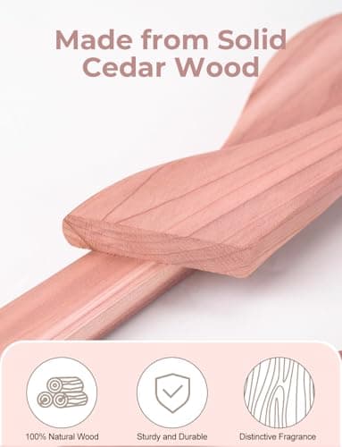 StorageWorks Cedar Wood Clothes Hanger 10 Pack, Wooden Coat Hangers for Shirts, Jackets, Pants, Suits, Sweaters - Thumbnail 6