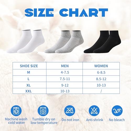 Forcool Men's Women's Diabetic Extra Wide Extra Large Non Binding Loose Top Seamless Toe Diabetic Ankle Low Cut Cotton Diabetes Socks Summer, 6 Pairs Black X Large - Thumbnail 6