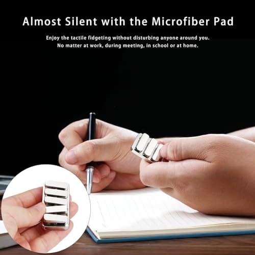 Fidget Toys Adults Metal Fidget Slider EDC Magnetic Haptic Fidget Clicker with 3 Noise Levels, Loud-Quieter-Quiet Fidget Toy for Adults Office Class, Magnetic Toys, Relief Stress and Anxiety - Thumbnail 5