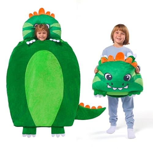 JOIEDOMI Kids Sleeping Bag Toddler Nap Mat with Pillow & Blanket 60" x 39" for Kids Ages 3+ Soft Plush Sleeping Mat Dinosaur for Preschool and Boys Girls Kindergarten Daycare Sleepover - Image 1