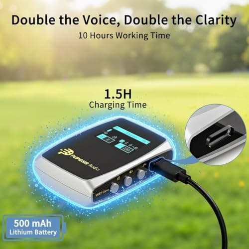 Wireless Lavalier Microphones for phones Cameras, Mini Mic Lapel Wireless Microphone with 20H Battery Life, 64GB TFcard Slot, DSP Noise Cancelling for Record Interview, Vlogs, YouTube, Tiktok (WE10) - Thumbnail 4