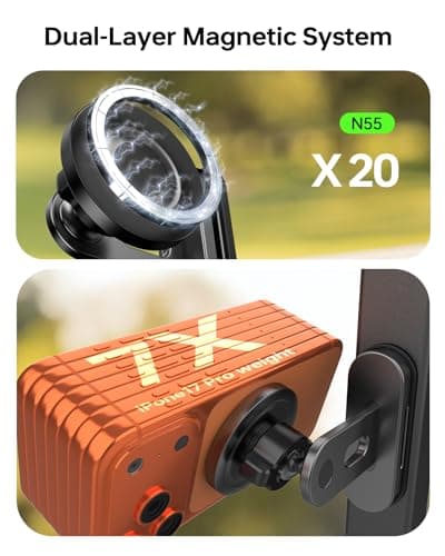 Magnetic Golf Cart Phone Holder for Photography, Golf Accessories for Men, Camera-Friendly T-Shape Design, Strong Magnetic Phone Caddy with Adjustable Ball Head, Golf Cart Phone Holder, Golf Gifts - Thumbnail 3