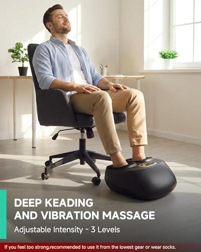 Snailax Shiatsu Foot Massager with Heat, FSA Eligible, Kneading, Compression, Vibration, Feet Massage Machine for Plantar Fasciitis, Neuropathy, Foot Warmer, Gifts for Women Men,Size 13 - Thumbnail 2