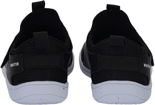 WHITIN Kids Barefoot Shoes for Boys/Girls Pull-On Sneakers Minimalist Wide Toe Box Running Zero Drop Size 10.5 Little Walking Athletic Sport Flex Fashion Tennis Black Multi 28 - Thumbnail 3