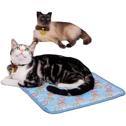 NACOCO Pet Cooling Mat Cat Dog Cushion Pad Summer Cool Down Comfortable Soft for Pets and Adults (S,Blue) - Image 1