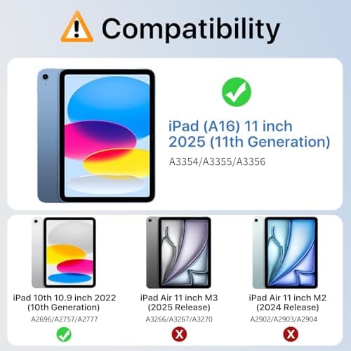 Mouncolor Case for iPad (A16) 11th Generation 11 Inch 2025, iPad 10th Generation Case 10.9 Inch 2022 with Pencil Holder, 3+Y Fold Magnetic Protective Stand Cover (Purple) - Thumbnail 2