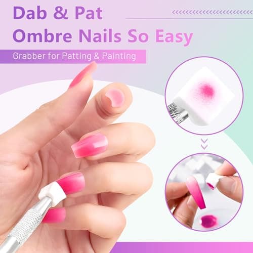 ABAC 24 Color Hema-Free Solid Gel Nail Polish,Ombre Gel Nail Polish,Pat Paint Nail Gel- Blush Pink & Midnight Blue Clump-Free Glam for Office Holidays Parties 28-Day Chip-Free All-year Essentials - Thumbnail 4