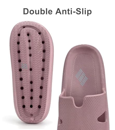 Haifago Cloud Pillow Sandals for Women Comfort Recovery Slides with Memory Foam, House Shower Slippers for Womens, Lightweight Thick Sole Indoor and Outdoor - Thumbnail 5
