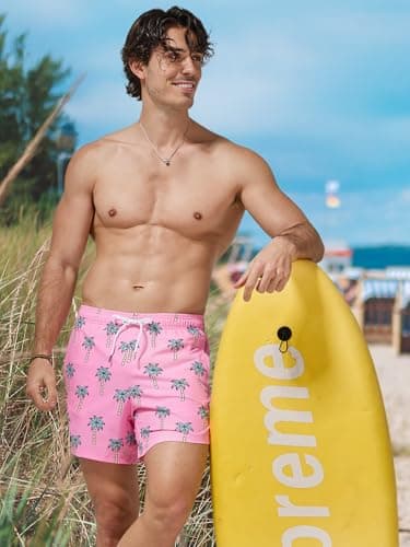 Arcweg Mens Swimming Trunks 2 in 1 with Boxer Liner 5.5" Quick Dry Swimwear Bathing Suit Swim Shorts with Zipper Pockets - Thumbnail 6