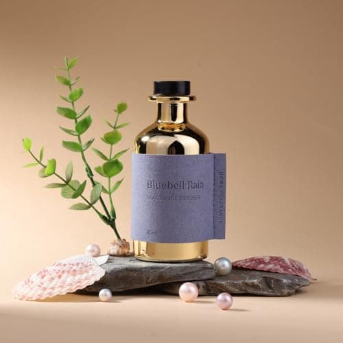 Reed Diffuser Set, Pretty Valley Home Diffuser 80Ml / 2.7 fl OZ Gift Box - Includes Reed Diffuser Sticks, Long Lasting Fragrance Oil and Glass Bottle for Office Living Room Decor (Bluebell Rain) - Thumbnail 3