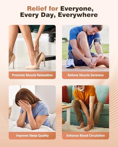 KNQZE Shiatsu Foot Massager with Heat, Compression, Deep Kneading Foot Massage for Plantar Fasciitis Relief, Remote Control, Multi Massage Modes, Auto Shut-Off Timer, FSA Eligible, Black - Thumbnail 5