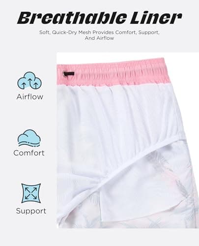 CoozySphere Mens Boys Short 80s 90s Vintage Swim Trunks with Mesh Lining Quick Dry Swim Suits Board Shorts XXXL - Thumbnail 4