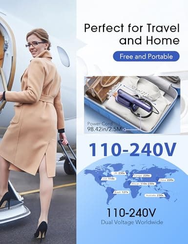 Sundu Steamer for Clothes,1200W Portable Travel Steamer&Iron 180ml Navy - Thumbnail 2