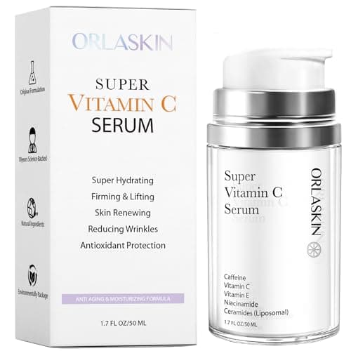 Super Vitamin C Serum For Women Over 70,Vitamin C Face Serum For Women Anti Aging Dark Spot Remover For Face Skin Care, Targets Age Spots, Wrinkles, Brightening, Pore Minimizer, Hydration 1.7fl Oz - Image 1