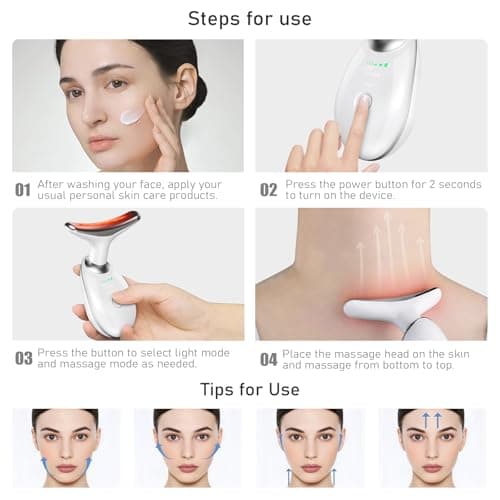 Cocobeen Face Neck Tool for Skin Care, Electric Neck Face Lifting Device for Wrinkle Removal (White) - Thumbnail 5