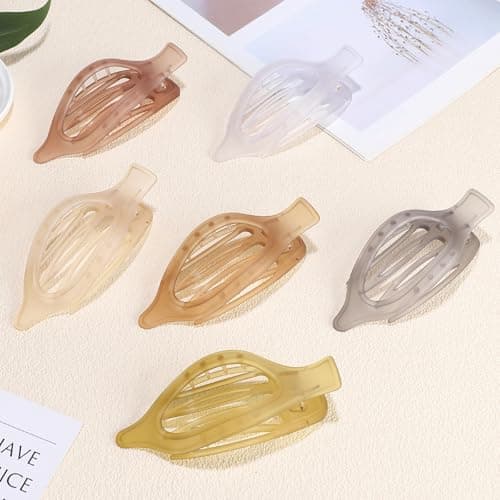 CHANDAT Flat Hair Clip 6 pcs Lay Down Claw Clips Hair Accessories for Women -Ice Cream - Thumbnail 2