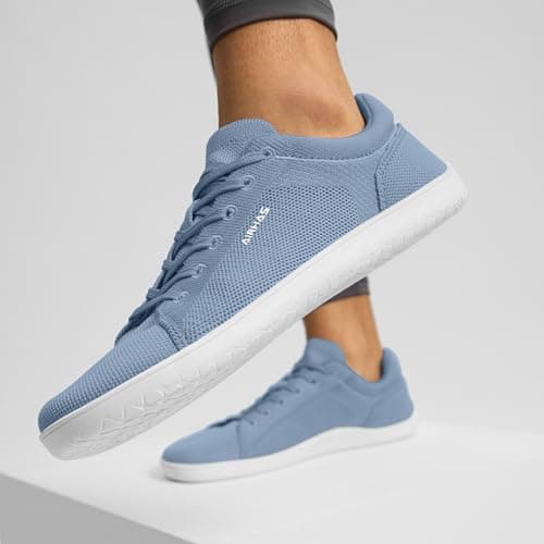 AIRHAS Womens Minimalist Barefoot Shoes Zero Drop Wide Toe Box Shoes Lightweight Casual Fashion Sneakers for Women(Light Blue,7.5 - Thumbnail 2