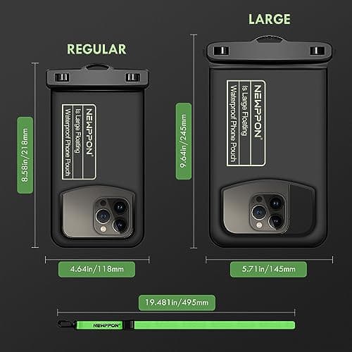 Floating Waterproof Cell Phone Pouch - 2 Pack Float Clear Cellphone Holder Protector with Lanyard - Universal Floatable Water Proof Dry Bag for iPhone Samsung Galaxy for Beach Swimming Pool - Thumbnail 4