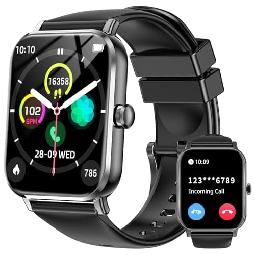 Smart Watch for Men Women with Calling, 1.83" Fitness Tracker with Heart Rate/Sleep Monitor, Step Tracker, New Gen Fitness Watch with 120 Sports Modes, IP68 Waterproof Smartwatch for Android/iOS Black
